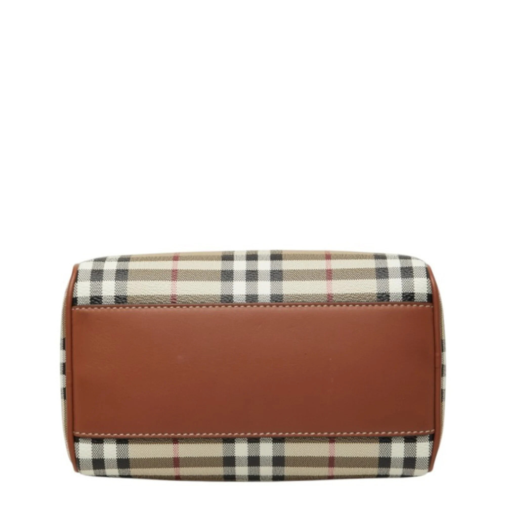 Burberry Nova Check Mini Bowling Bag Handbag Shoulder 2WAY Beige Brown Leathe... - Picture 3 of 10